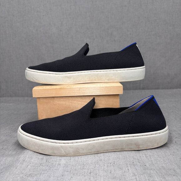 Rothy's The Original Slip On‎ Sneaker Black Knit Shoes Classic Casual Women's 8 - Picture 2 of 11